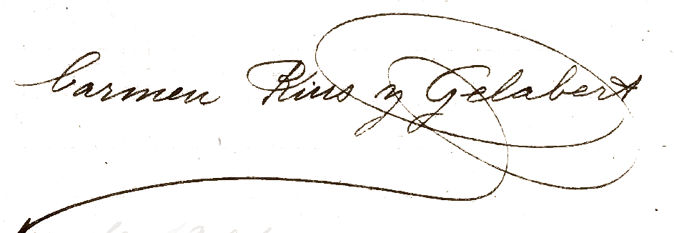 Firma de Carmen Rius